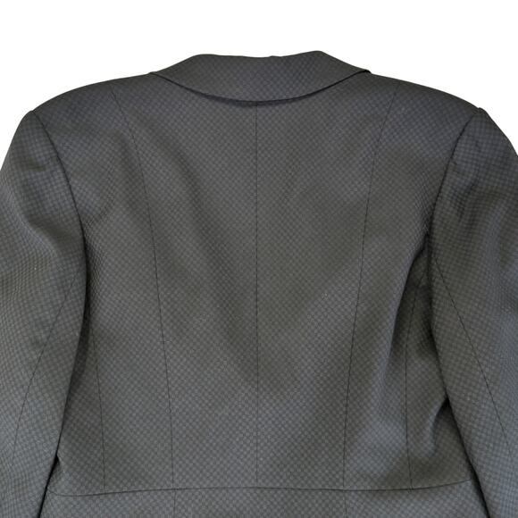 Halogen Blazer Jacket Women's Size 8 Polyester‎ Blend Lined Black Gray - Picture 5 of 10
